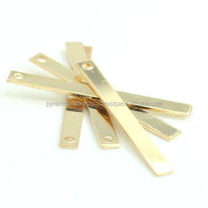 Colgante de barra de plata de ley Vermeil dorado de moda - Product Image 1