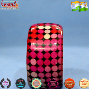 Pulsera de resina con estampado Digital de puntos, joyería laminada, acrílica - Product Image 5