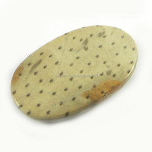 Pierre précieuse ovale en jaspe de bois de palmier naturel de haute qualité, 3,35 g, 26x16 mm, pour bijoux IG0832 - Product Image 2