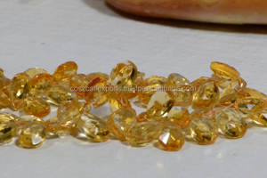 Hilo de citrino facetado de 8x6mm, piedra preciosa Natural amarilla, piedra Briolette para cuentas de joyería - Product Image 2