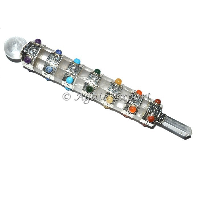 クリスタル チベタン ヒーリングスティック　ワンド　7チャクラ Amazon.co.jp: Empyreal Crystal 7チャクラヒーリングワンド 形而上学