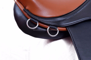 Shinxemax — selle en fibre synthétique, deux tons, noir et brun, PREMIUM - Product Image 5