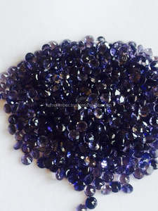Lolite Faceted <b>Beads</b> Loose Round Handmade Bulk Product <b>Blue</b> Natural Gemstone in Small Sizes - Product Image 3
