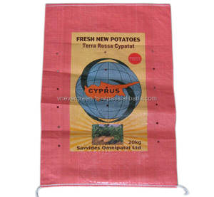 Sac tissé en PP réutilisable et recyclable du Vietnam avec taille et couleur personnalisables pour l'emballage des pommes de terre - Product Image 1