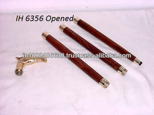 Nouveau bâton de marche pliable en bois/canne pliable avec poignée d'aigle en laiton - Product Image 5