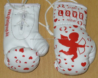 Gants de boîte en cuir pur, 2 pièces, bon marché, Logo personnalisé imprimé, logo personnalisé, vente en gros