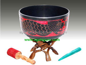 Antigüedades tibetanas Cuencos para cantar Tazón completo de color hecho a mano Mejor para cantar Meditación Curación - Product Image 1