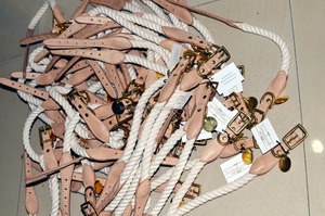 ElegantCOTTON ROPE LEATHER DOG <b>COLLAR</b> HANDMADE ROPE DOG <b>COLLAR</b> - Product Image 3