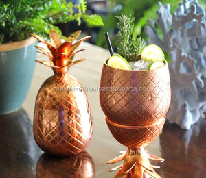 Taza de piña chapada en cobre, vaso de barra de cóctel, taza de cobre puro, artículos de Bar, taza de fiesta para beber cerveza, tazas de piña - Product Image 2