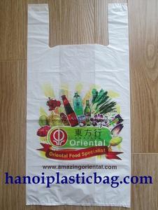 HDPE biodegradable singlet bag, tshirt bag, vest carrier bag Vietnam manufacturer - Product Image 2