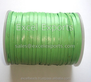 50 Meter Rolls of 3mm Flat Leather <b>Laces</b> 4mm and 5mm Sizes Jewelry Findings Cord 3mm Leather <b>Thongs</b> - Product Image 2