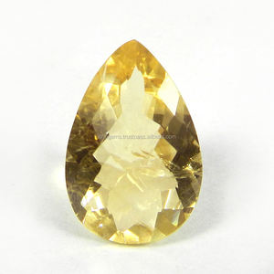 Pierre précieuse de Quartz Citrine dorée naturelle de haute qualité 13X18mm damier de poire coupe 7.5 Cts forme d'émeraude jaune pierres précieuses en vrac IG3120 - Product Image 1