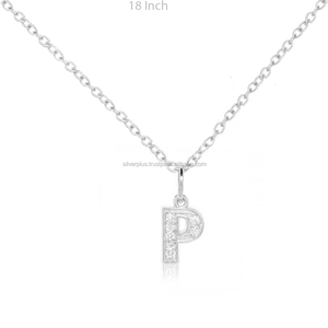 14K or massif véritable Clerté SI G-H couleur diamant Collier Pendentif Initiale Alphabet Bijoux personnaliser Toutes Les Lettres - Product Image 4