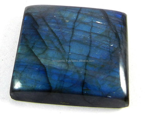 Labradorite bleue naturelle de taille 29x28mm, Cabochon carré, pierre précieuse ample pour la fabrication de bijoux, livraison gratuite, 78.05 carats - Product Image 1