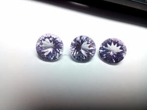 Amatista Rosa Natural, corte cóncavo redondo calibrado - Product Image 6