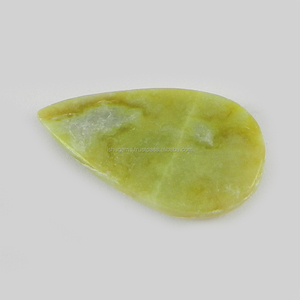 Pierre précieuse cabochon en serpentine naturelle de 2,75 g, 27x20 mm, pour bijoux IG0715 - Product Image 3