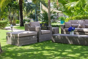 Conjunto de sofá grande para Patio, mimbre, para jardín - Product Image 4