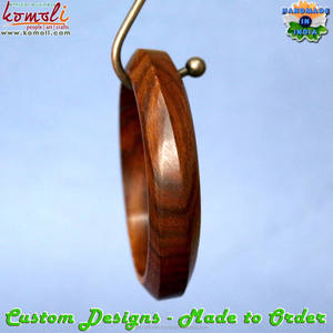 Bracelets en bois inachevés Bracelets en bois uni personnalisés enfants unisexe Style Vintage mariages fêtes avec perles diamants - Product Image 6