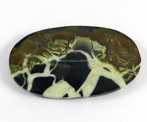 Natural Septarian Jasper 47x27mm Oval Cabochon 70.25 Cts Loose Gemstone For Jewelry Making - Product Image 2