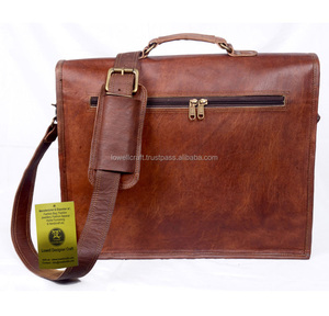 Sac à bandoulière en cuir véritable vintage Lowell Designer Craft pour ordinateur portable, durable, pour les services professionnels et le bureau - Product Image 4