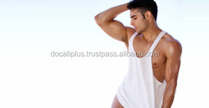 <b>Low</b> <b>Cut</b> off <b>Plus</b> <b>Size</b> Breathable Casual Print Embroidery Tank <b>Top</b> for Men - Product Image 6