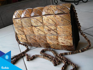 กระเป๋าสะพายไหล่ผู้หญิงของที่ระลึกจากมะพร้าวแนววินเทจสไตล์วินเทจไม่ซ้ำใครสำหรับผู้หญิงที่ใส่ใจแฟชั่น - Product Image 2