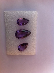 ลูกแพร์พลอยคาโบชอนหลวม3มม. คุณภาพสูงพลอยอเมทิสต์ธรรมชาติคริสตัลเกรดสูงสำหรับทำเครื่องประดับดีไซน์แบบขัดเงา - Product Image 5