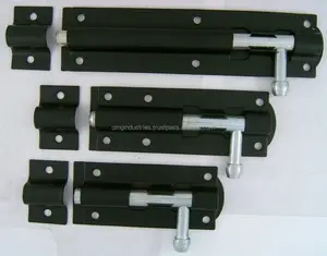 OMG Industries Boulon de tour coulissante de haute qualité en acier inoxydable Serrure à barillet en fonte Finition noire - Product Image 1