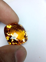 Citrine hydrothermique naturelle de qualité AAA, taille coussin 20 mm, 32,50 carats, prix de gros pour la fabrication de bijoux
