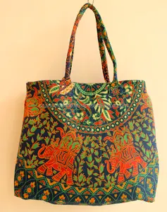 Andala-Bolso hobo de algodón para niñas, bolsa de mano con mandala hecha a mano, venta al por mayor - Product Image 1