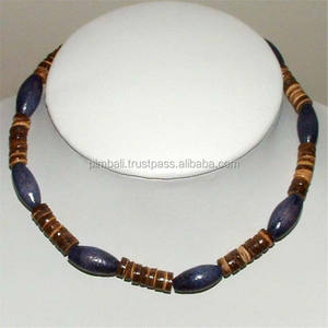 NB154, cuentas de madera con cuentas étnicas Unisex, collar de perlas en forma de cruz, ambiente religioso estirable para fiesta de boda para compromiso - Product Image 1