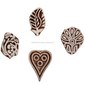 บล็อกพิมพ์ผสมไม้วินเทจสำหรับการพิมพ์ผ้าใบบล็อกการพิมพ์ผ้าขายส่ง - Product Image 1