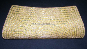 Bolso de mano con cuentas doradas de circón, novedad - Product Image 4