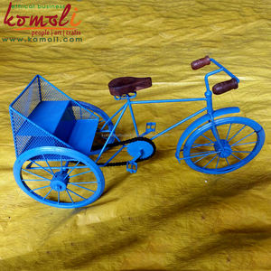 Miniature Indian Rickshaw Model Handmade Wrought Iron Bicycle <b>Toy</b> for Home Decoration, Vintage Collectible, Ethnic <b>Desk</b> Decor - Product Image 4