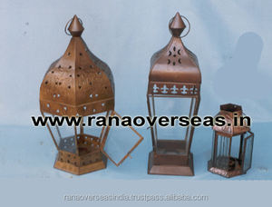 Lanternes traditionnelles de bougie de fer de dessus de table pour Noël de fête de hall de chambre à coucher, décoration de mariage - Product Image 5