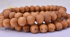 Polished Golden Yellow Sandalwood Santalum Album <b>Beads</b> 50++ Years Eco-Friendly for Jewelry Meditation Healing Crafts Smooth - Product Image 5