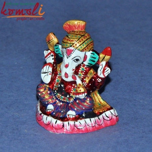 Estatua de Ganesha Meenakari Chaturbhuj, Decoración del Hogar, Adorno para Colgar en la Pared - Product Image 3