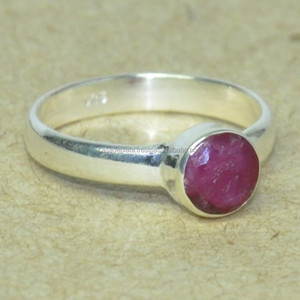 Gema preciosa de rubí hecha a mano, joyería de mano de diseño SER2131, 925 Plata, India, venta al por mayor - Product Image 5