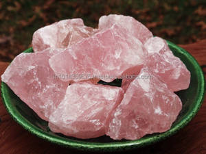 Pierre naturelle de quartz Rose brute, vente en gros, qualité, prix fin, pierre brute non coupée - Product Image 2