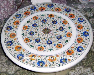 <b>Round</b> Marble <b>Table</b> <b>Tops</b>, Inlay Decorative <b>Table</b> <b>Tops</b> - Product Image 1