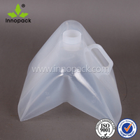 Bidon pliable transparent en plastique de 4 L avec bouchon à vis pour l'eau, étanche