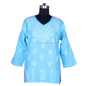 Nueva llegada verano elegante pollo-diseñador señoras Kurti niñas fiesta desgaste occidental Kurti algodón caliente verano fiesta desgaste diseñador - Product Image 1