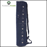 Sac fourre-tout en coton brodé sept chakras