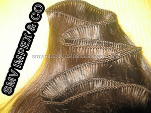 Tejido de pelo virgen sin procesar. Pelo ondulado hecho a mano. Buena calidad, sin desprendimiento y enredo, tejido manual perfecto para el cabello solamente. - Product Image 2