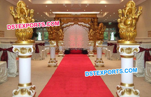 Pilares romanos de boda con cristal, pilares de columna de boda soutian, pasarela de boda india, pilares pequeños - Product Image 2