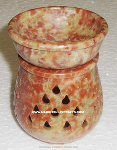 หินแกะสลักน้ำมันหอมระเหยที่ทำด้วยมือ Burner - Product Image 1