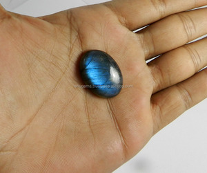 Grossiste indien de labradorite bleue naturelle, cabochon ovale de 28x20 mm, 31 carats, pierre précieuse en vrac pour la fabrication de bijoux - Product Image 3