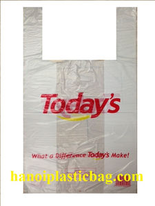 today t-shirt handles shopping bag - Eco Plastic Made in Viet Nam - Product Image 2