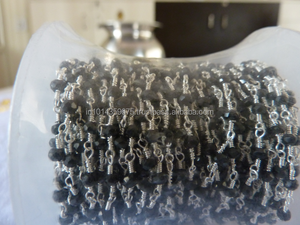 Carretes de cadenas con cuentas de ónix negro, piedra natural, cristales curativos, fabricación y suministro al por mayor - Product Image 3