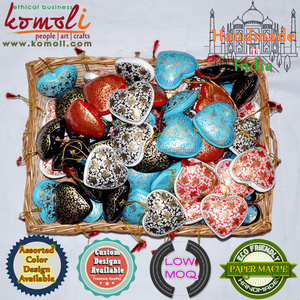 Beaux ornements de coeur peints à la main nouvelles décorations suspendues de Noël pour l'arbre, les cadeaux ou la décoration de maison de vacances - Product Image 4